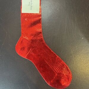 Maria La Rosa Laminated Socks in Red